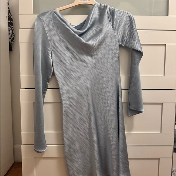 Reformation Pike Satin Dress size xs blue - Picture 4 of 5
